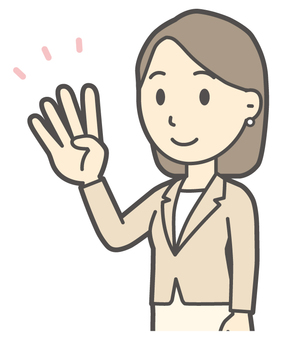  カジュアルスーツ女性-388-バスト 数字,会社員,女性,スーツ,ビジネス,仕事,ol,人,大人,ビジネスウーマンのイラスト素材