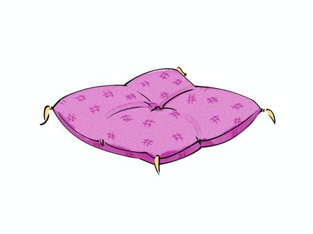 座布団2 座布団,重ねる,座る,あてる,生活,柄,整える,揃えるのイラスト素材