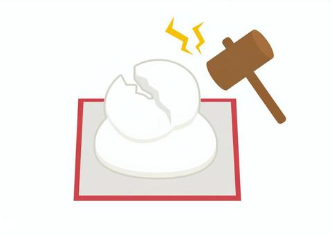 鏡開き 鏡開き,正月行事,行事,お正月,新年,鏡餅,お餅,日本の行事,伝統行事,祝い事のイラスト素材