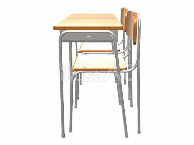 学校の机と椅子 学校の机と椅子 イス,机,学校のイラスト素材