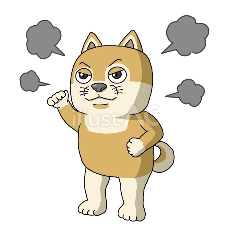 怒る犬 犬,動物,怒るのイラスト素材