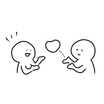 気持ち届けます 気持ち,届ける,贈る,プレゼント,受け取る,嬉しい,喜ぶ,意思疎通,コミュニケーション,こころのイラスト素材