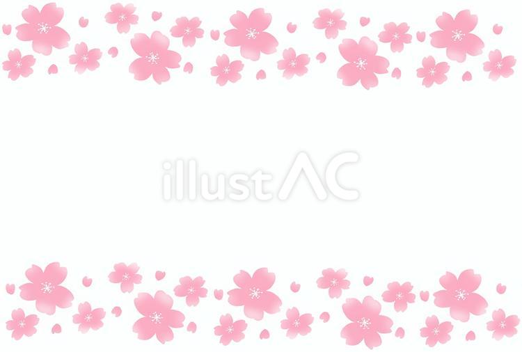 桜のフレーム 桜,春,花びらのイラスト素材