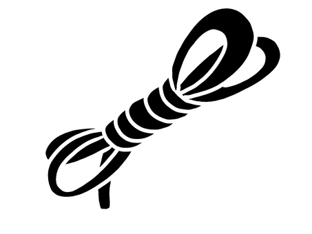 ロープシルエット アウトドア,シルエット,ロープ,登山,手描き,サバイバル,キャンプ,シンプル,背景透過,休日のイラスト素材