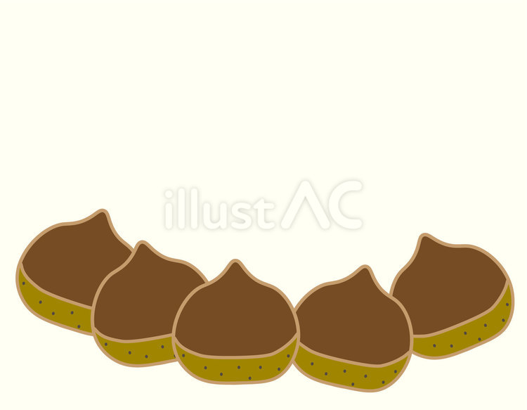 栗のある背景 栗,野菜,実のイラスト素材