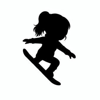 スノーボード スノーボード,ウィンタースポーツ,冬,雪,滑る,シルエット,スポーツのイラスト素材