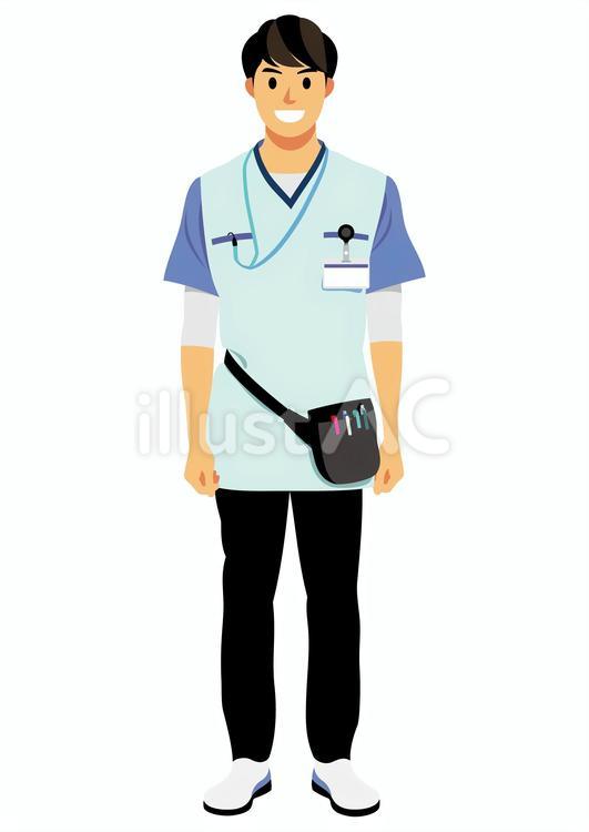 「薬剤師」男性3 調剤,男性,医療従事者のイラスト素材