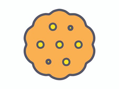 アイコン【クッキー】 アイコン,クッキー,ビスケット,スイーツ,デザート,食べ物,料理,素材,デザイン,サンプルのイラスト素材