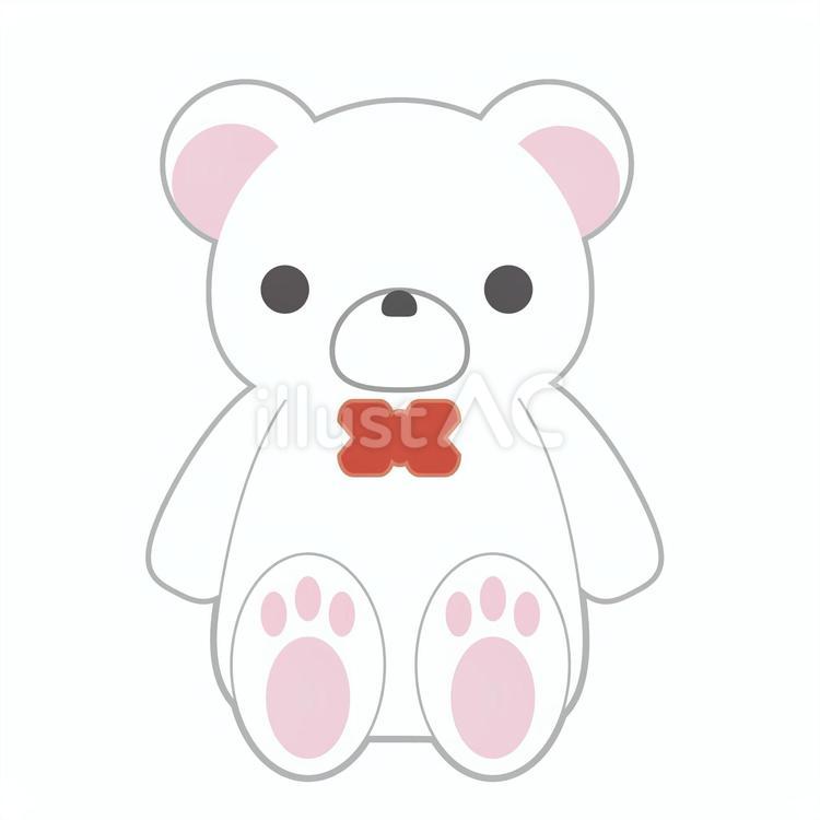 しろくま かわいい,夏,しろくまのイラスト素材