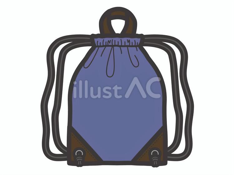 ナップサック16 ナップサック,巾着,袋のイラスト素材