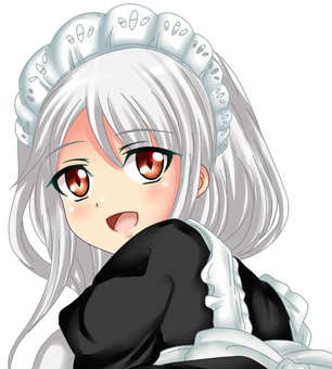 白髪メイドちゃん