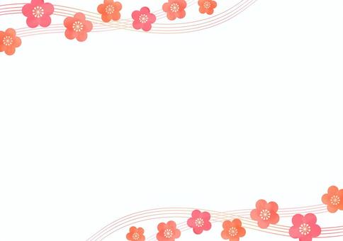 Plum blossom watercolor frame, JPG, PNG and AI Plum blossom watercolor frame, plum blossom, frame, cold sympathy, JPG, PNG and AI