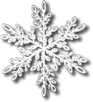 Illustration, crystal of snow, snow, white, 