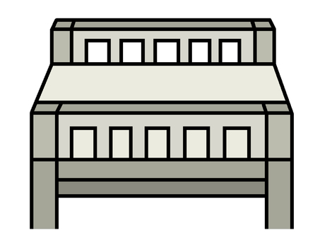 橋 橋,構築物,通路,道路,橋梁,イラストのイラスト素材