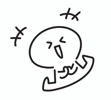 お腹を抱えて爆笑する人・ウケる 大笑い,笑う,爆笑,笑顔,面白い,お腹を抱える,楽しい,最高,棒人間,かわいいのイラスト素材