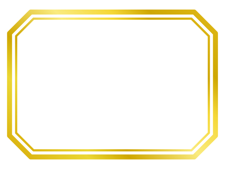 四角のフレーム29（金のグラデーション） フレーム,枠,ゴールド,金色,シンプル,グラデーション,四角形,長方形,額,アイコンのイラスト素材