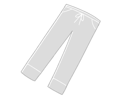 春秋パジャマ下のみ　グレー パジャマ,寝巻き,夜間着,部屋着,服装,衣類,洋服,ルームウェア,トップス,長袖のイラスト素材