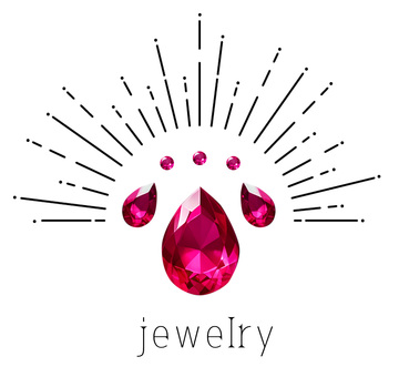 赤い宝石 赤い宝石 宝石,jewelry,しずく型,雫型,ジュエリー,キラキラ,石,華やか,宝飾品,光るのイラスト素材