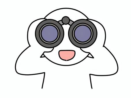 双眼鏡を覗く棒人間 双眼鏡,覗く,棒人間,見る,ポーズ,笑顔,楽しい,嬉しい,チェック,発見のイラスト素材