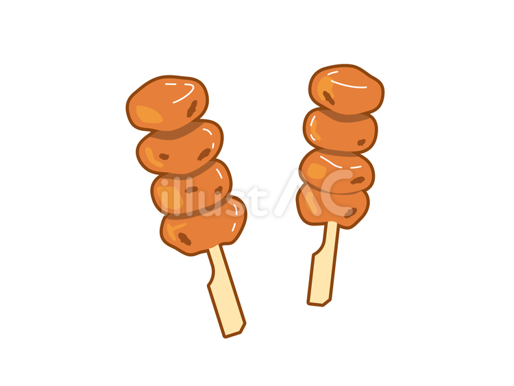 屋台・焼きとりのイラスト02 食べ物,焼きとり,串焼きのイラスト素材