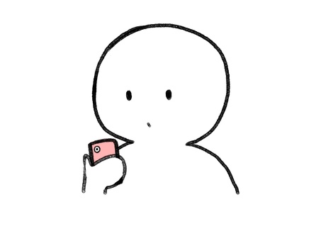 スマホを見る棒人間 棒人間,スマホ,sns,ネットサーフィン,人物,手描き,連絡,インターネット,落書き,表情のイラスト素材