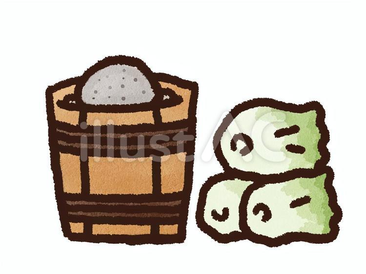 白菜の漬物 漬物,樽,白菜のイラスト素材