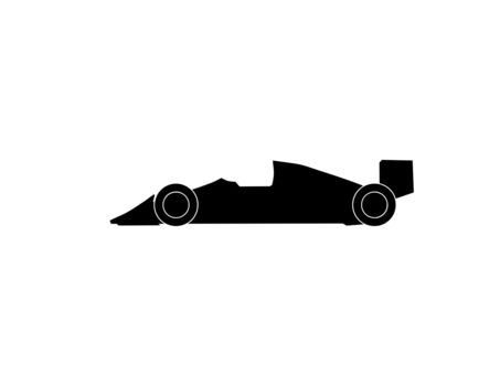 Ｆ１レーシングカー f１,レーシングカー,車,サーッキト,走る,シルエットのイラスト素材