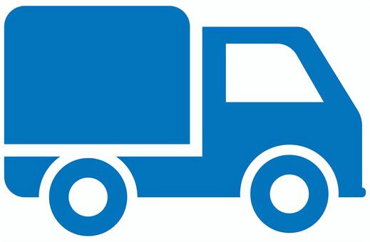 トラックのアイコン 青 トラック,車,配達,配送,運送,乗り物,運搬,自動車,引越し,輸送のイラスト素材