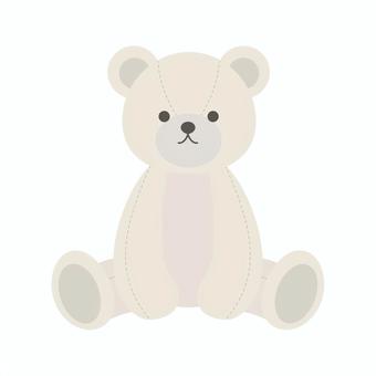 ホワイトテディベア ホワイトテディベア,テディベア,くま,ぬいぐるみ,シロクマ,おもちゃのイラスト素材