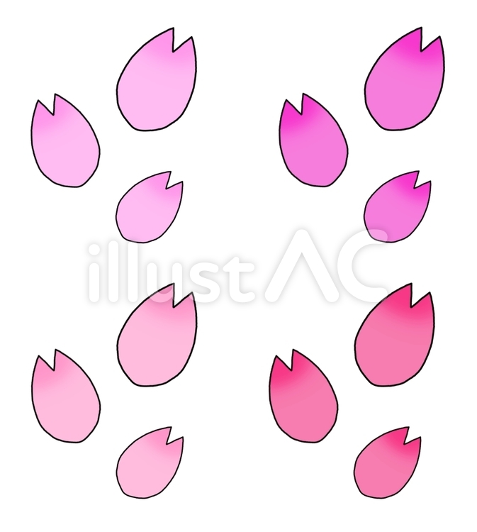 桜の花びらイラスト No 無料イラストなら イラストac