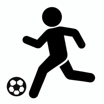 サッカーのピクトグラム サッカー,スポーツ,球技,ピクトグラム,アイコン,体育,マークのイラスト素材