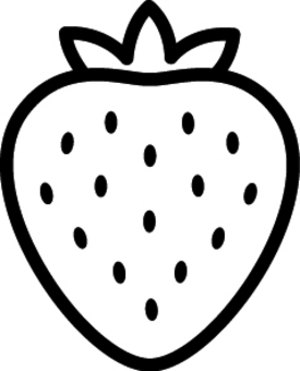 ピクトグラムのいちごです。 いちご,シンプル,ストロベリー,フルーツ,果物,甘い,デザート,スイーツ,食べ物,ピクトグラムのイラスト素材