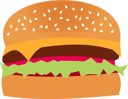 チーズバーガー チーズバーガー,ハンバーガー,ファーストフード,ジャンクフード,チーズ,トマト,レタス,肉,ファストフード,バーガーのイラスト素材