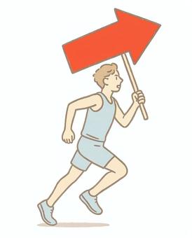 目標をもって走るランナー