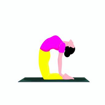 ヨガ 071  ヨガ 071  ヨガ,ストレッチ,女性,エクササイズ,ポーズ,全身,部位,腹筋,筋肉痛,トレーニングのイラスト素材