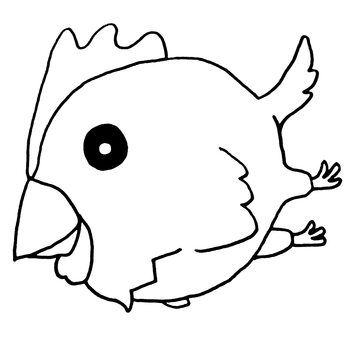 干支とりイラスト 干支,とり,シンプル,手描き,酉年,かわいいのイラスト素材