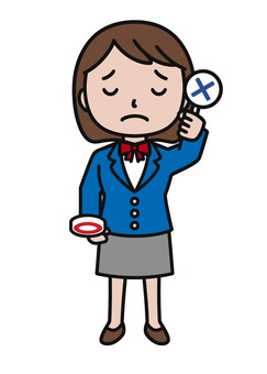 バツをする女子高生