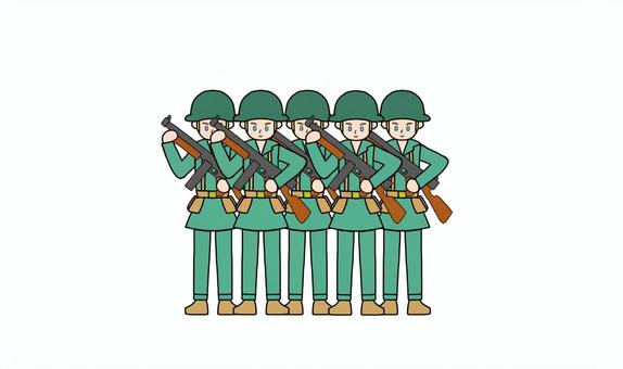 アメリカ軍の小隊 米兵,米軍,アメリカ兵,アメリカ軍,連合軍,連合軍兵士,太平洋戦争,第二次世界大戦,兵士,軍隊のイラスト素材