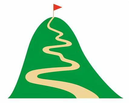 頂上へつづく登山道 山道,頂,登山,道,登る,ルート,山,頂上,目標,達成のイラスト素材