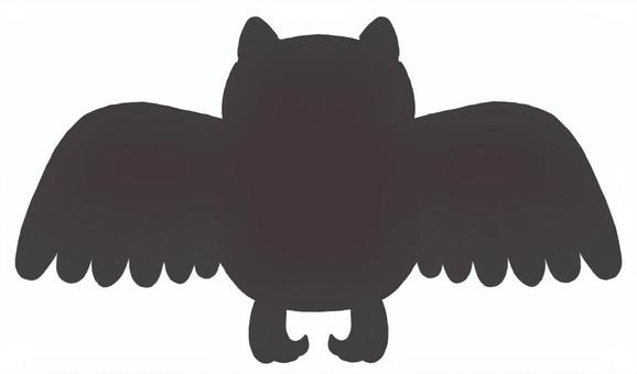 フクロウ(シルエット) フクロウ(シルエット) フクロウ,かわいい,動物,鳥,夜の狩人,森の哲学者,哲学,猛禽類,可愛い,生き物のイラスト素材