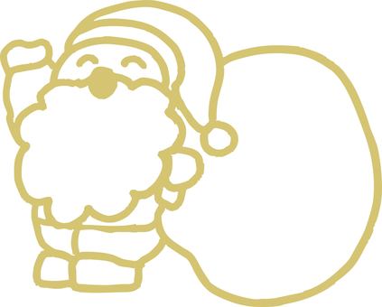 サンタクロースの手描き風の線画イラスト サンタクロースの手描き風の線画イラスト サンタクロース,クリスマス,線画,シンプル,手描き,ゴールド,サンタ,手書き,クリスマスカード,ひげのイラスト素材