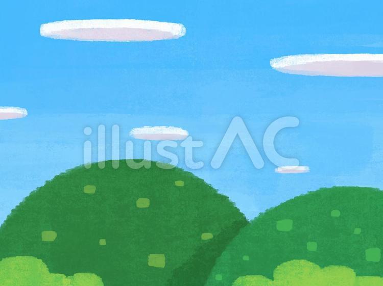 手描きの山のイラスト 山,手描き,イラストのイラスト素材