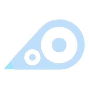 修正テープ（線なし水色） 修正,テープ,のり,水色,消す,貼る,文房具,素材,イラスト,シンプルのイラスト素材