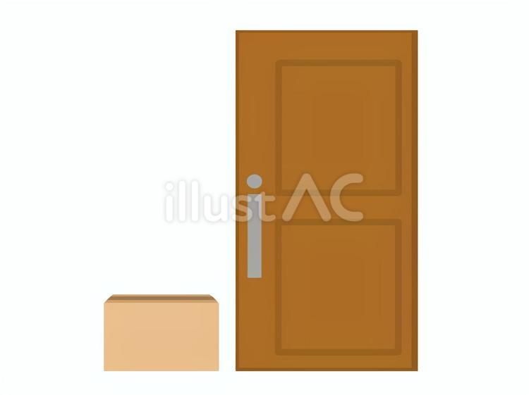 玄関の置き配 置き配,玄関,荷物のイラスト素材