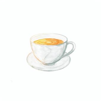 水彩ティーカップイラスト／カフェ・紅茶 ハーブティー,リラクゼーション,リラックス,茶,紅茶,飲み物,水彩,水彩風,ティー,ティータイムのイラスト素材