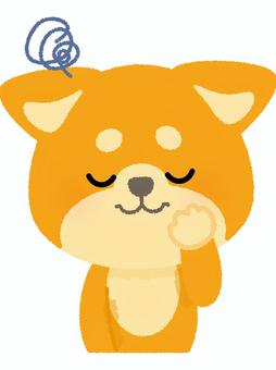 柴犬悩む 柴犬,悩む,考える,モヤモヤ,犬,ドッグ,動物,日本,和,ペットのイラスト素材