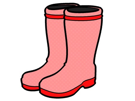 長靴のアイコン『赤』 長靴,履物,雨具,足用,モチーフ,カラー,雨天,外出,挿絵,素材のイラスト素材