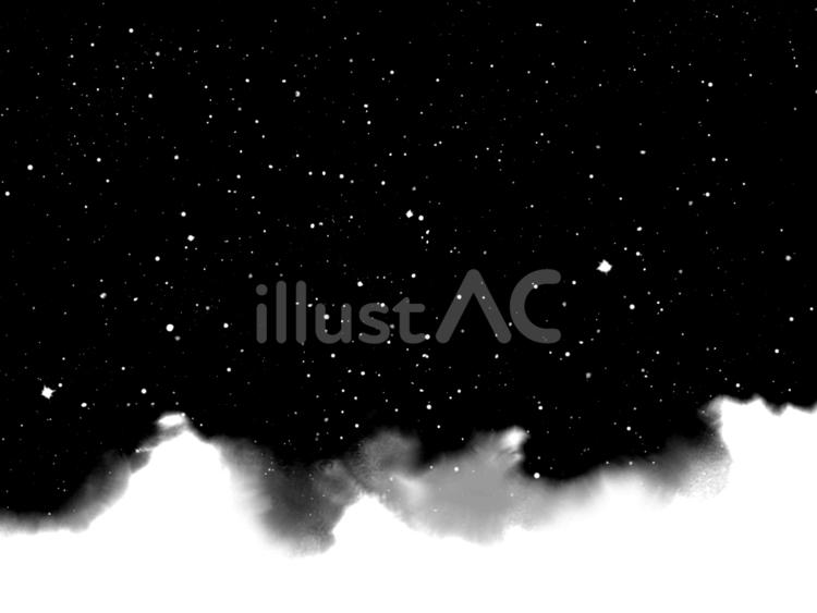 黒の滲みに星空 宇宙,空,無重力のイラスト素材