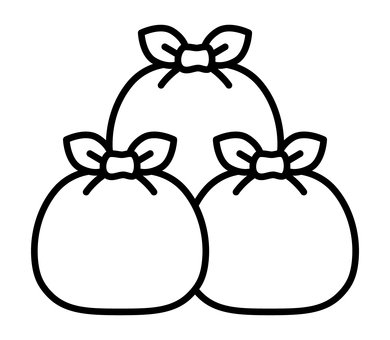 ゴミ袋の山 ゴミ袋の山 ゴミ袋,ゴミ捨て,廃棄物,処分,掃除,大掃除,断捨離,物,白黒のイラスト素材