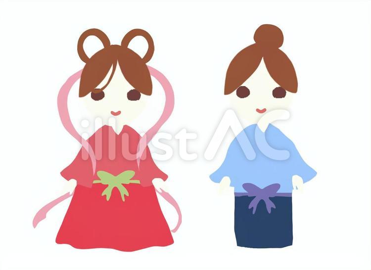 七夕_織姫と彦星 織姫,彦星,七夕のイラスト素材